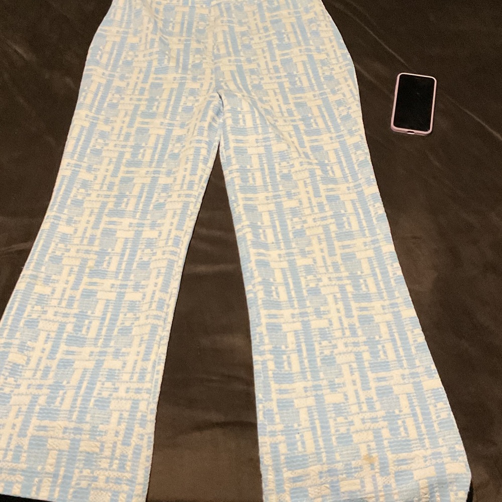 Stylish Blue and White Women's Pants